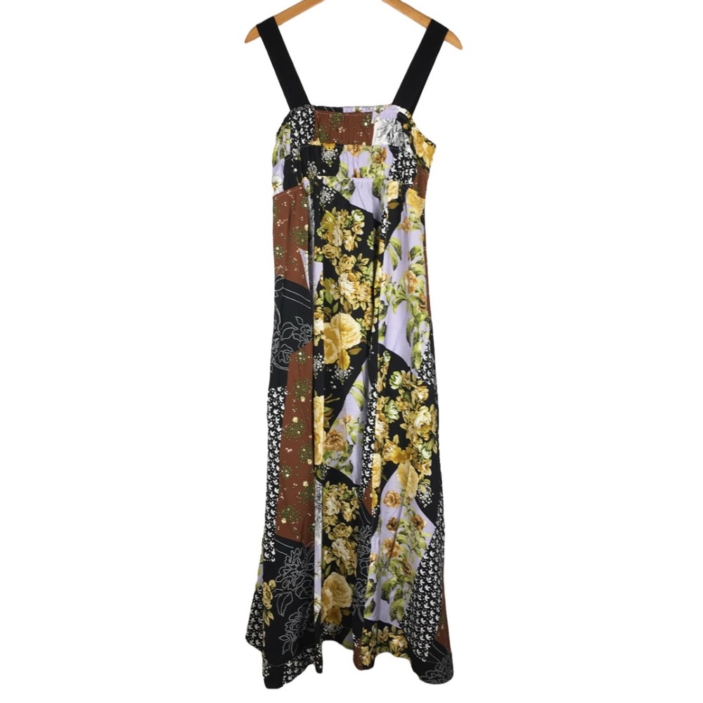 Maeve Floral Maxi Dress Patchwork Boho Small Anthropologie